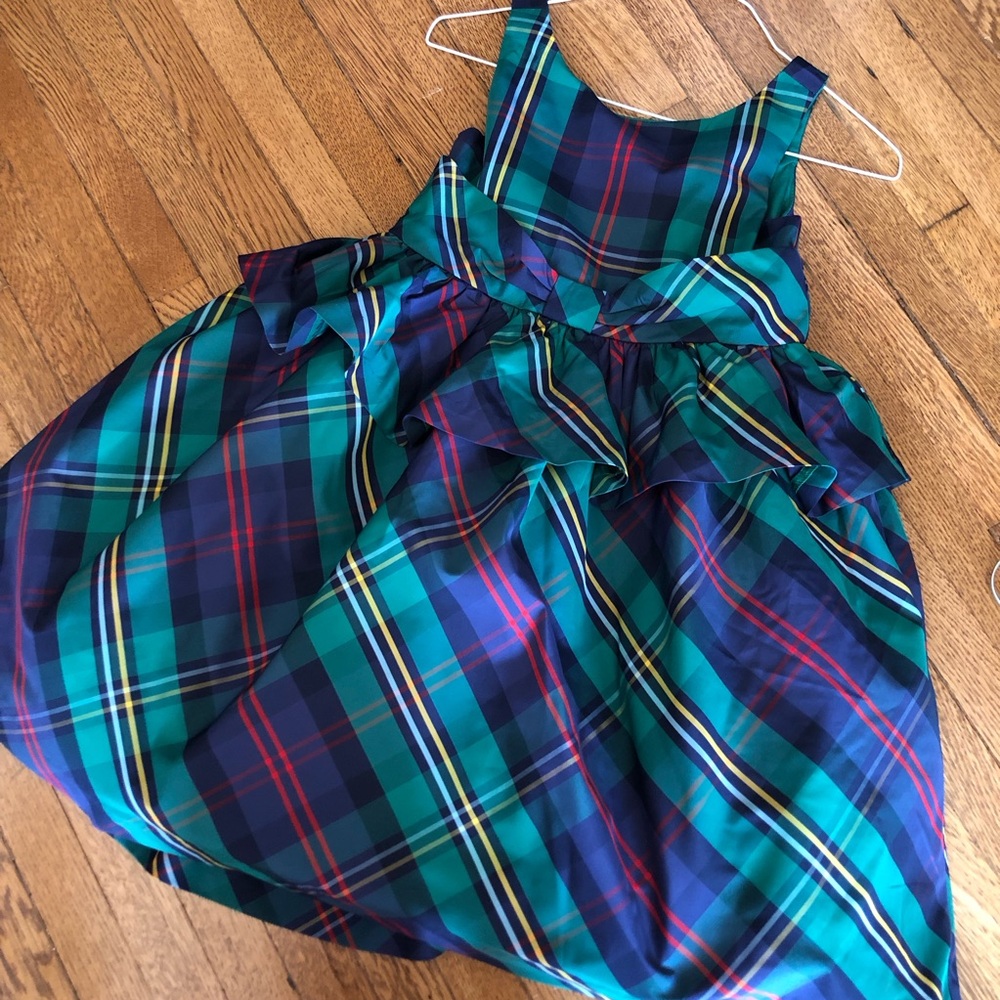 Janie and Jack Dressy Green plaid Dress size 4 Christmas - Picture 5 of 10